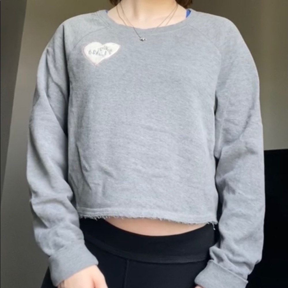 Grey Gilly Hicks cropped sweater